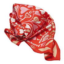 Шелковый шарф Cacharel Fairy Garden red