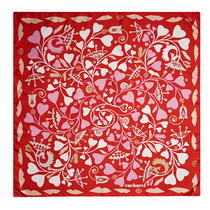 Шелковый шарф Cacharel Fairy Garden red